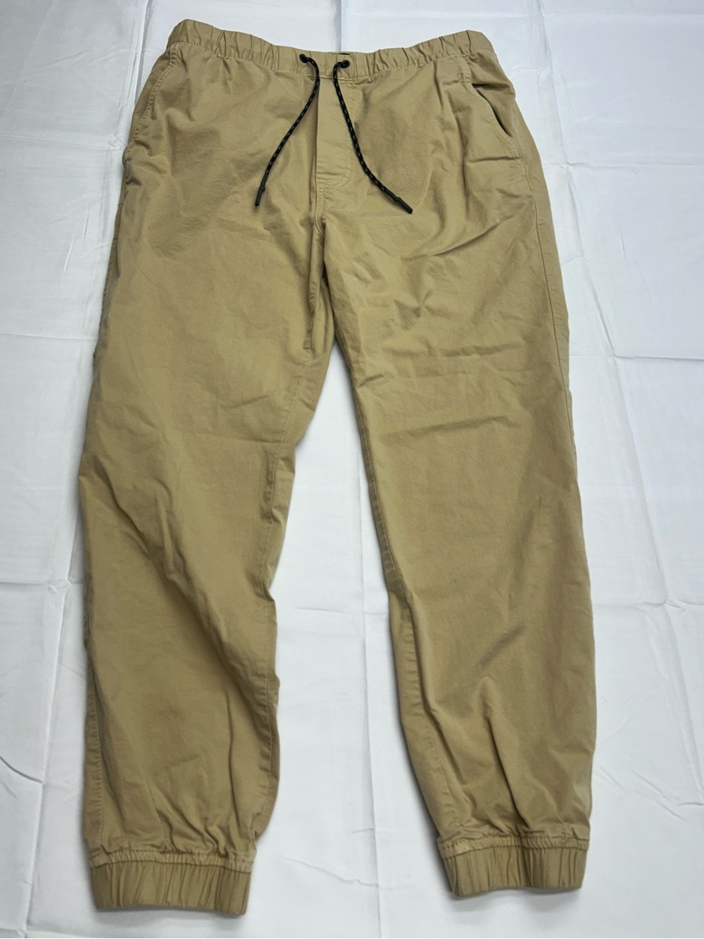 American Eagle Next Level Flex Khaki Jogger Pants Tan Drawstring Medium M
